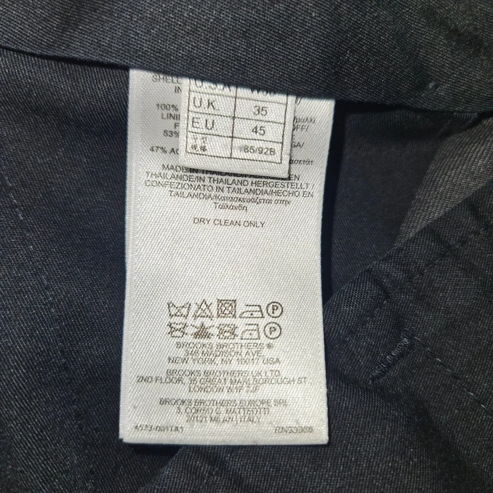 Brooks Brothers Fitzgerald Fit 2-Piece Suit Charcoal Grey Wool Sz 41L 32x32
